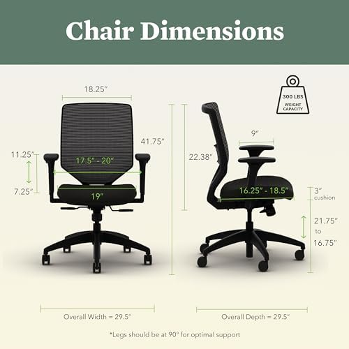 HON Solve Ergonomic Office Chair, Lumbar Support, Desk Chair, Bark