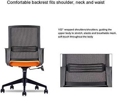 Home Office Chair with Mid-Back Rotating Waist Support Desk Task Computer Chair Ergonomic Comfortable Mesh Armchair (C)