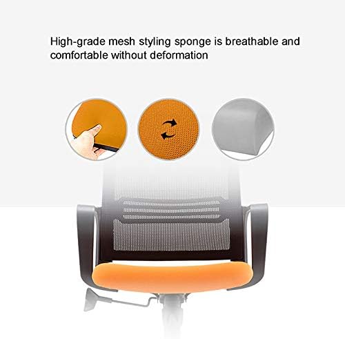 Home Office Chair with Mid-Back Rotating Waist Support Desk Task Computer Chair Ergonomic Comfortable Mesh Armchair (C)