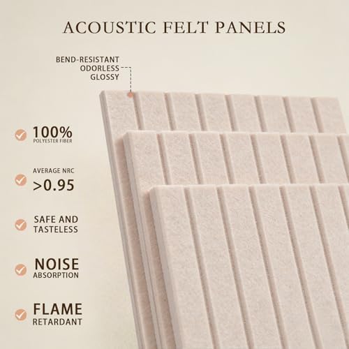 JBER Cork Board Alternative, 12 Pack 48" x 36" Felt Board, Light Camel
