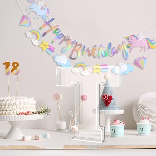 11" Acrylic Letter Charcuterie Tray,Fillable Alphabet & Number Box(Letter T)