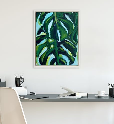 Kate and Laurel Sylvie Blank Framed Canvas Wall Art, 16x20 White, Vintage Modern Empty Canvas for Paint-Your-Own Art, Ready to Paint Premium Canvas Already Framed