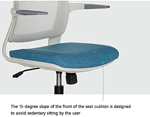Comfy Chair Office Chair Desk Chair Ergonomic Computer Chair Swivel Chair Computer Chair for Study Room Bedroom Home Office Swivel Chairs (Colour: Blue) (Black)