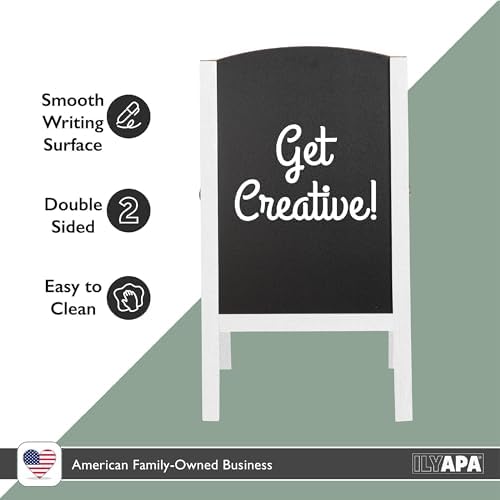 Ilyapa A Frame Chalk Board Easel Sign 20x40 in - Sandwich Signs Outdoor