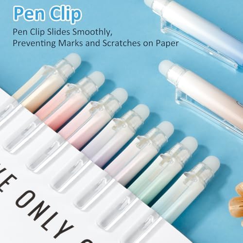 Solati 24 Colors Erasable Gel Pens, Fine Point 0.7mm Colored Erasable Pens, Make Mistakes Disappear, Assorted Color Inks for Writing, Journaling, Taking Notes, School Office Home (24 colors)