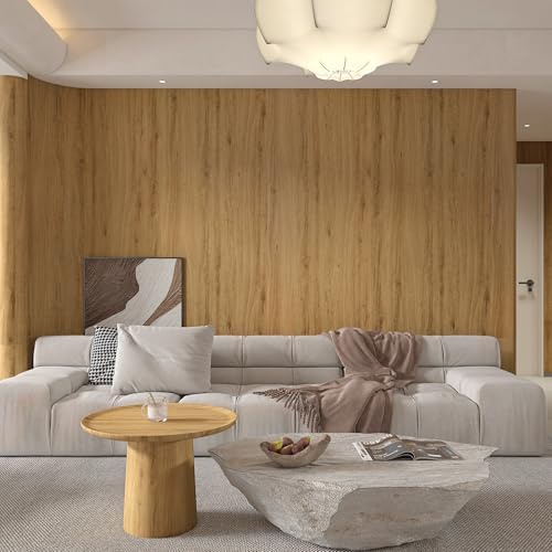 354"x48" Extra Wide Light Wood Contact Paper Peel and Stick Oak Wallpaper