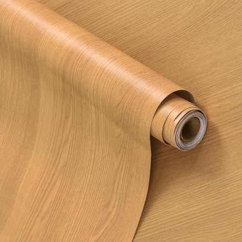 Extra Wide 31"x157" Light Wood Contact Paper Yellow Brown Wood Wallpaper