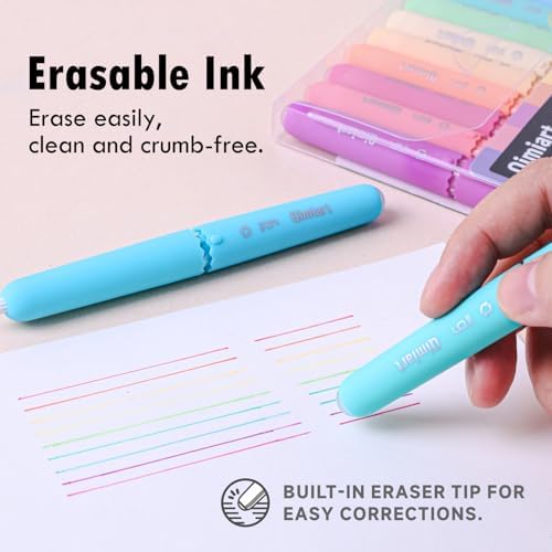 Erasable Gel Pens, 9 Pack Retro Colors, 0.6mm Fine Point