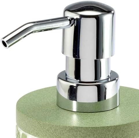 Avanti Linens - Bath Set, 3pc Countertop Accessories, Resin Lotion Pump, Covered Jar & Vanity Tray (Stratford Collection, Green)