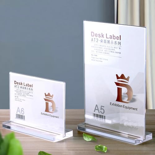 Acrylic Sign Holder(Transparent Horizontal A4 297×210mm/11.69×18.27 inches)