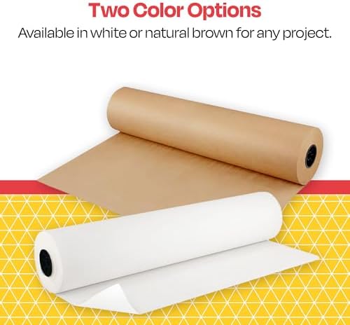 School Smart - 85480 Butcher Kraft Paper Roll, 40 lb, 24 Inches x 1000 Feet, White