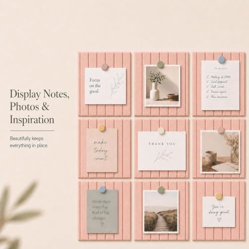 Stripe Felt Bulletin Board Tiles, Cork Board Alternative 24 x 36 in