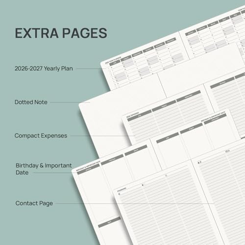 POPRUN 2026-2027 Daily Planner One Page Per Day, 8.5" x 12", Day Planner
