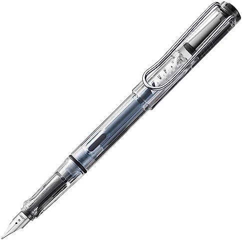 LAMY safari vista - Fountain Pen with ergonomic grip & polished steel nib in size EF - ideal for any Writing & Calligraphy - including LAMY T 10 blue cartridge - Right-Handed