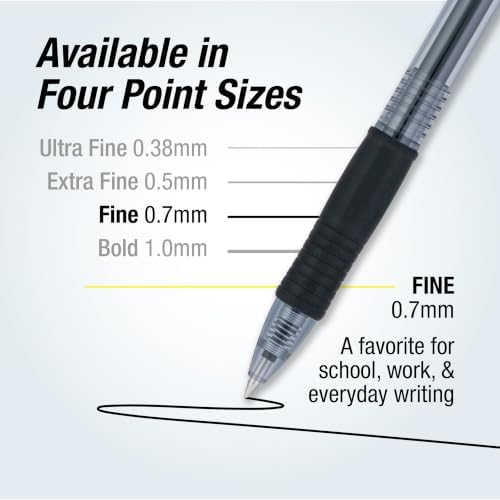 PILOT G2 Premium Gel Pens, Fine Point 0.7mm, Black Ink, 144-Pack