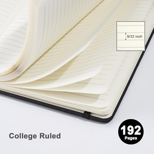 ViVin 3 Pack A5 Hardcover Lined Notebook,192 pg College Ruled 5.5x8.3