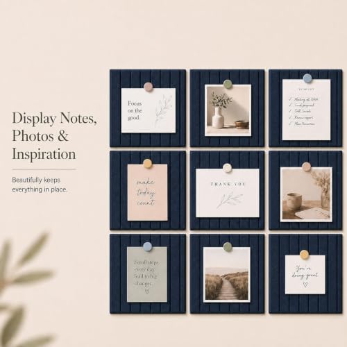 Stripe Felt Bulletin Board Tiles, Cork Board Alternative 24 x 36 in