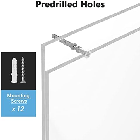 MaxGear Acrylic Wall Mount Sign Holder, 11 x 17 Vertical, 6 Pack