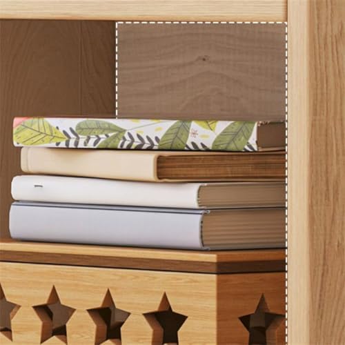 Unfinished Color Pine Book Rack 2/3/4-Tier Storage Solid Wood Cabinet, Pine Wood Storage Shelving Unit 8-Compartment Square Grid Cabinet Low Bookshelf Natural Finish 47.2"L x 9.4"W x 47.2"H