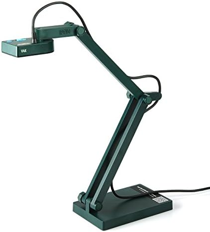 IPEVO V4K Ultra High Definition 8MP USB Document Camera — Mac OS, Windows, Chromebook Compatible for Live Demo, Web Conferencing, Distance Learning, Remote Teaching, Green