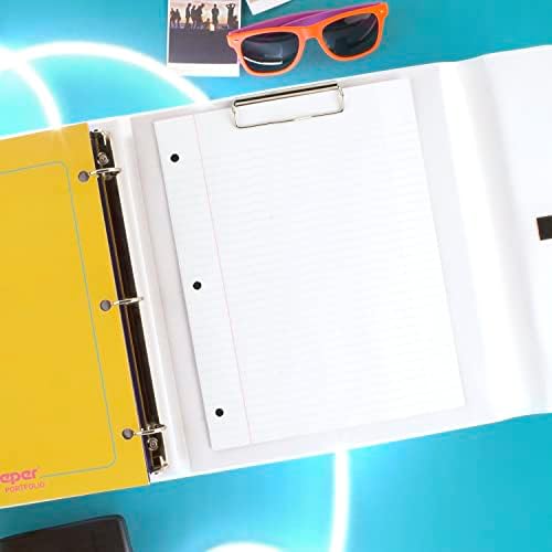 Mead Trapper Keeper Binder, Retro Design, 1 Inch Binder with Folders and Pockets, Holds 8-1/2" x 11" Paper, Colorblock (260038FN-ECM)