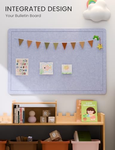 Fluxynara 35.4" x 23.6" Bulletin Board, Soft Periwinkle
