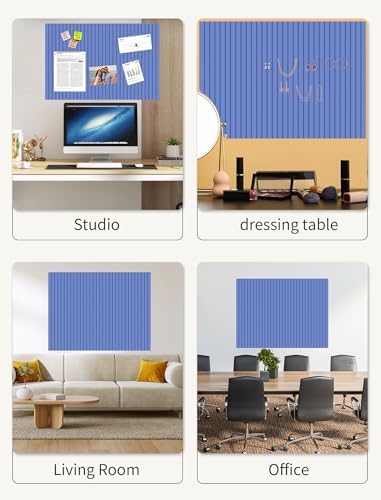 48" x 48" Cork Board Alternative, 16 Pack Felt Bulletin Board Tiles with 30 Adhesive Tabs Wall Push Pin Board for Office Classroom Bedroom Decor