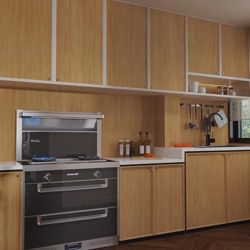 48"x118" Extra Wide Light Yellow Brown Walnut Wood Grain Contact Paper