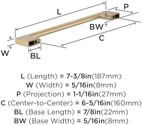 Amerock 25 Pack 6-5/16" Cityscape Champagne Bronze Drawer Pull