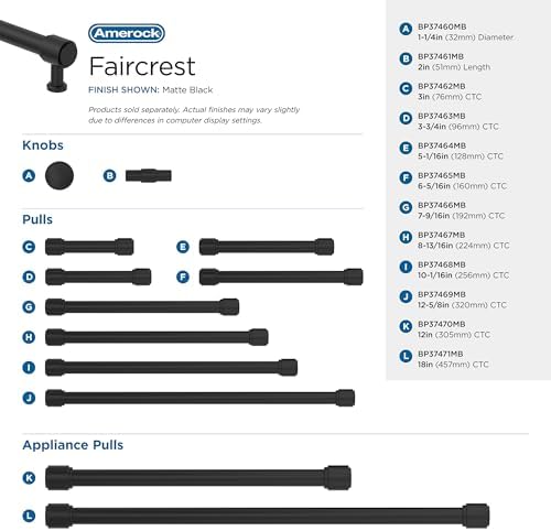 Amerock 8-13/16" Faircrest Matte Black Drawer Pull