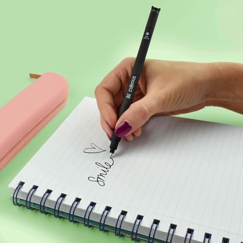 LEGAMI - Set of 7 Erasable Gel Pens + 2-in-1 Pencil Case Pen Pot - with Thermosensitive Erase Ink, Ink colours & barrel designs, 0.7mm Tip, Set 2 (Penguin)