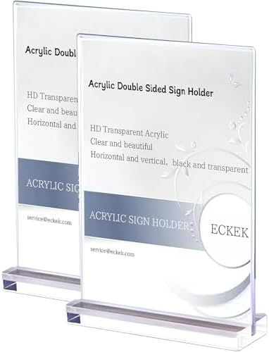Acrylic Sign Holder (Transparent Vertical A5 148×210mm/ 5.83×8.27 inches)