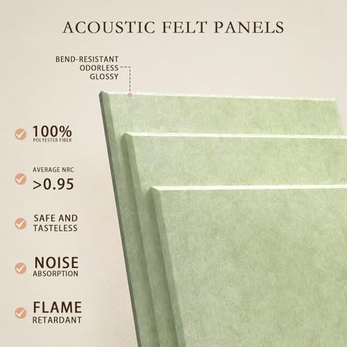 JBER Cork Board Alternative, 6 Pack 36" x 24" Felt Board, Grass Green