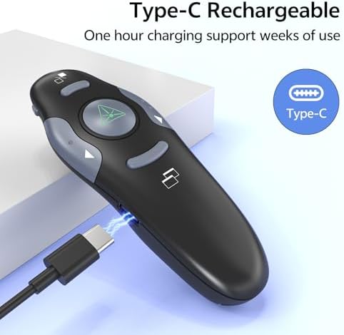 Presentation Clicker for PowerPoint, Wireless Presenter Remote with Case