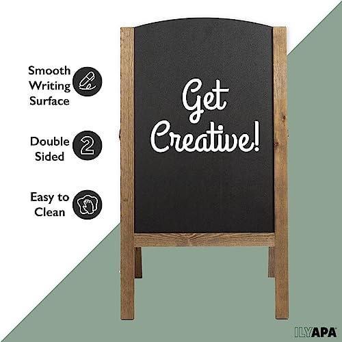Ilyapa A Frame Chalk Board Easel Sign 20x40 in - Sandwich Signs Outdoor