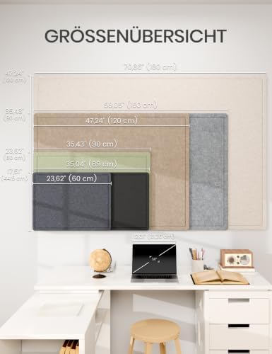 Fluxynara 35" x 17.1" Bulletin Board, Black