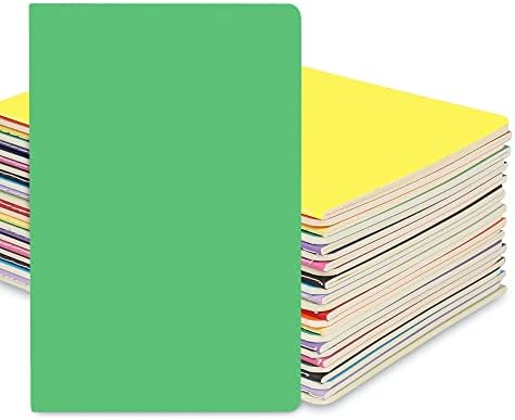 24 Pack College Ruled Notebook & Journal Bulk, Multi Cover, Line Thick Paper, A5 Size, 5.5x8.3 inch, 60 Page, Small Subject Composition Note Pad Set for Women Men Kids Traveler Student Office