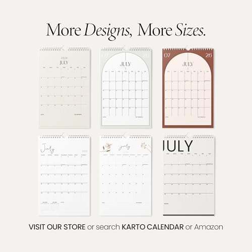 Karto Wall Calendar 2026-2027 8.5x11 in - Golden