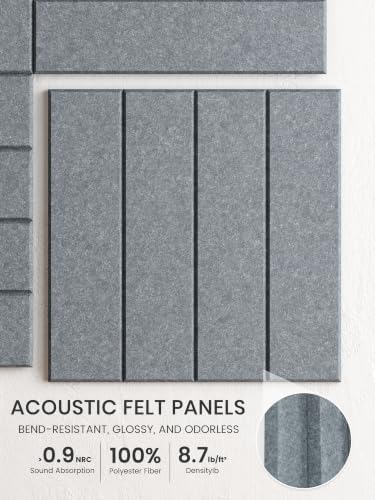 Bumusty 48" x 36" Large Cork Board Alternative, Blue Gray