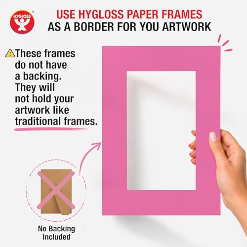 Hygloss 96 Pack Paper Picture Frames, White cardstock Photo Frame 4.75x6.75-Inch, Papers Frames to Decorate for Wedding Birthday DIY Classroom Crafts and Decorations