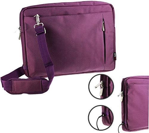 Navitech Purple Sleek Premium Water Resistant Shock Absorbent Messenger Bag Compatible With 3D Hero LCD Writing Tablet Compatible With Kids 9 Inch