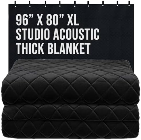 Boxer BXR 2 Pack XL Pro Studio Sound Dampening Blanket 96" x 80" - Thicker - Metal Grommets - Light Blocker, Acoustic Treatment Blanket, Insulated, Sound Reducing