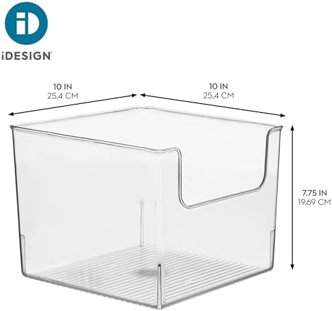 iDesign Open-Front Storage Bin, Clear
