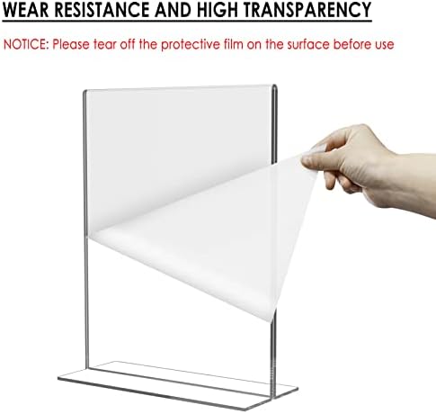 Relx Acrylic Sign Holder 8.5 x 11, Plastic Frame Flyer Holder, Double Frames Clear Acrylic Display Stand for Store, Restaurant (20 pack)