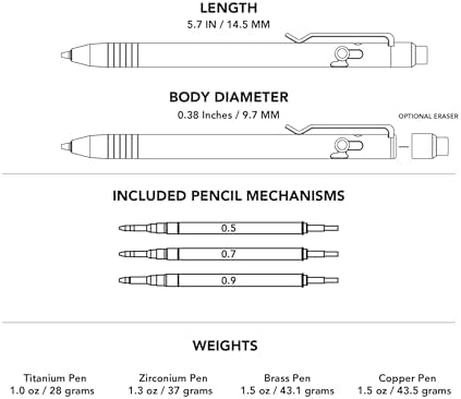 BIG IDEA DESIGN Bolt Action Pencil - BIGiDESIGN (Zirconium)