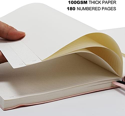 College Ruled Notebook B5, Total 376 Numbered Pages 7.6'' x 10'' (BLACK)