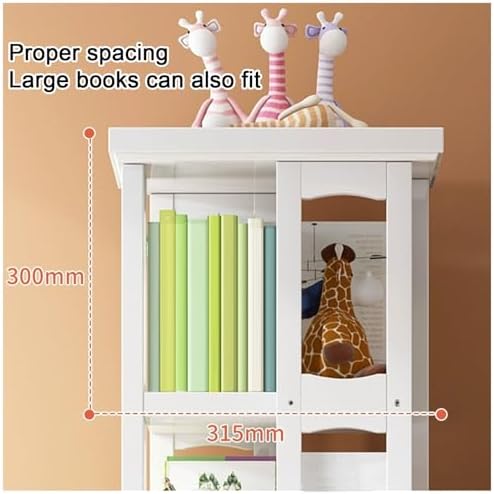 GAMAK Rotating Bookshelf 360 Display 4 Tier Floor Standing Bookcase Small Book Shelf Stand on Wheels Kids Bookshelf and Storage Rack for Small Space (Size : Bamboo, Color : Five)