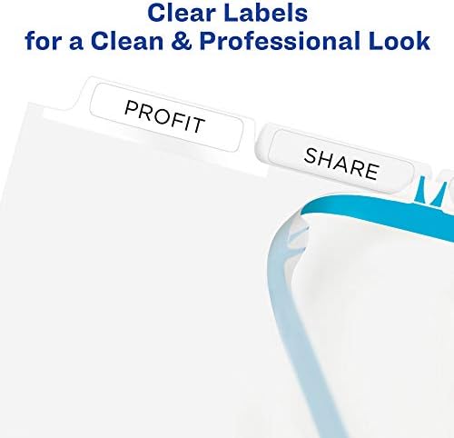Avery Index Maker Clear Label Dividers, 5-Tab, White, 5 Sets