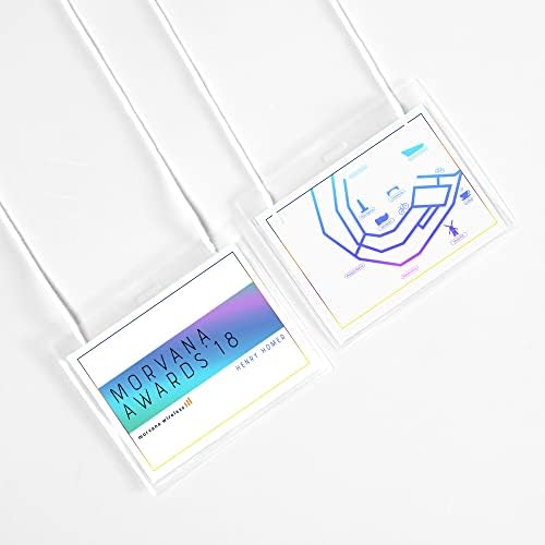 Avery Customizable Name Badges, 3" x 4", Laser/Inkjet Printable Inserts, 100 Name Tag Holders with Cords (74459)