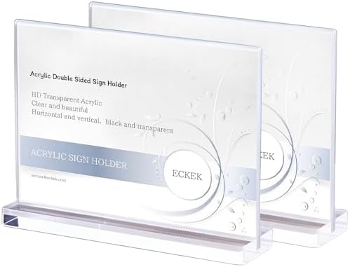 Acrylic Sign Holder(Transparent Horizontal A4 297×210mm/11.69×18.27 inches)